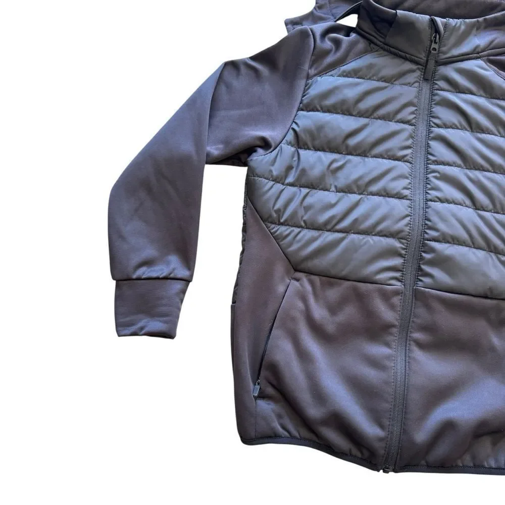 H&M black Hooded Athletic Boys Jacket SZ M #2481